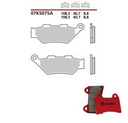 Pastiglie freno anteriori Brembo per Benelli TRK 502 X 18-23 - Mescola SA sinterizzata Strada 07KS07SA