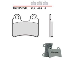 Pastiglie freno anteriori Brembo per Beta EVO 300 4T 10-23 - Mescola SX sinterizzata 07GR58SX