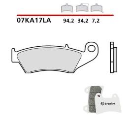 Pastiglie freno anteriori Brembo per Beta RR 350 Enduro 11-15 - Mescola LA sinterizzata Strada 07KA17LA