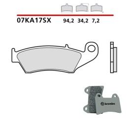 Pastiglie freno anteriori Brembo per Beta RR 350 Enduro 11-15 - Mescola SX sinterizzata 07KA17SX