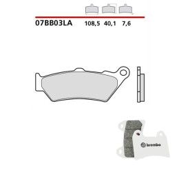 Pastiglie freno anteriori Brembo per BMW G 650 Xcountry 06-09 - Mescola LA sinterizzata Strada 07BB03LA
