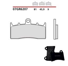 Pastiglie freno anteriori Brembo per BMW K 1300 R 07-12 - Mescola primo equipaggiamento Carbon Ceramica 07GR6207