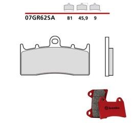 Pastiglie freno anteriori Brembo per BMW K 1300 R 07-12 - Mescola SA sinterizzata Strada 07GR62SA