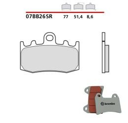 Pastiglie freno anteriori Brembo per BMW R 1200 S 05-08 - Mescola SR sinterizzata Strada/Pista 07BB26SR