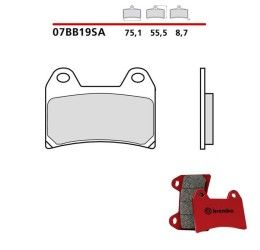 Pastiglie freno anteriori Brembo per Ducati Monster 796 10-13 - Mescola SA sinterizzata Strada 07BB19SA