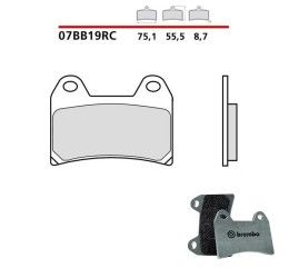 Pastiglie freno anteriori Brembo per Ducati Multistrada 1200 S GT 13-14 - Mescola RC sinterizzata Pista 07BB19RC
