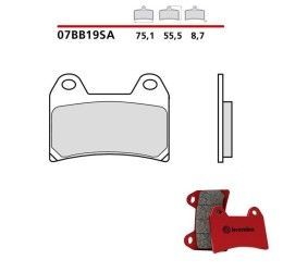 Pastiglie freno anteriori Brembo per Ducati Multistrada 1200 S GT 13-14 - Mescola SA sinterizzata Strada 07BB19SA