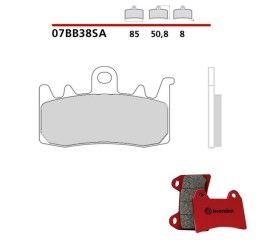 Pastiglie freno anteriori Brembo per harley davidson pan america special 1250 20-22 - Mescola SA sinterizzata Strada 07BB38SA