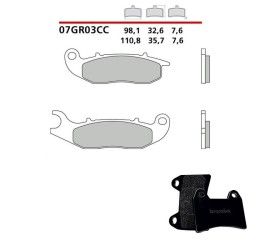 Pastiglie freno anteriori Brembo per Honda CRF L 300 ABS 2021 - Mescola CC carbon ceramica 07GR03CC