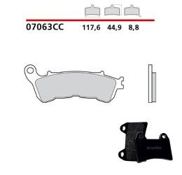Pastiglie freno anteriori Brembo per Honda SH 300 i 06-14 - Mescola primo equipaggiamento Scooter 07063