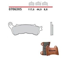 Pastiglie freno anteriori Brembo per Honda SW-T 400 09-16 - Mescola Scooter XS sinterizzata 07063XS