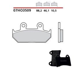 Pastiglie freno anteriori Brembo per Honda XL 600 V Transalp 91-93 - Mescola primo equipaggiamento Carbon Ceramica 07HO3509