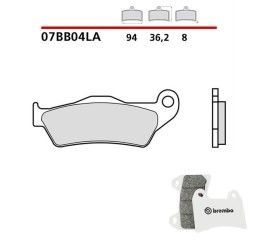 Pastiglie freno anteriori Brembo per Husaberg FE 450 E 03-08 - Mescola LA sinterizzata Strada 07BB04LA