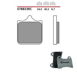 Pastiglie freno anteriori Brembo per Husqvarna SMR 510 06-10 - Mescola RC sinterizzata Pista 07BB33RC
