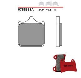Pastiglie freno anteriori Brembo per Husqvarna SMR 510 06-10 - Mescola SA sinterizzata Strada 07BB33SA