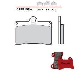 Pastiglie freno anteriori Brembo per Husqvarna SMR 510 2005 - Mescola SA sinterizzata Strada 07BB15SA