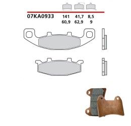 Pastiglie freno anteriori Brembo per Kawasaki KLE 500 91-07 - Mescola primo equipaggiamento 07KA0933