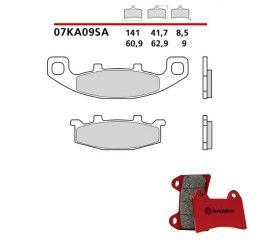 Pastiglie freno anteriori Brembo per Kawasaki KLE 500 91-07 - Mescola SA sinterizzata Strada 07KA09SA