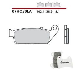 Pastiglie freno anteriori Brembo per Kawasaki Z 750 07-13 - Mescola LA sinterizzata Strada 07HO30LA