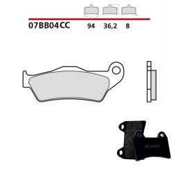 Pastiglie freno anteriori Brembo per KTM 400 EXC 00-07 | 09-11 - Mescola Scooter carbon ceramica 07BB04CC