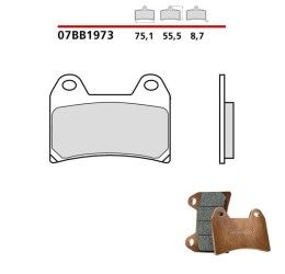 Pastiglie freno anteriori Brembo per MV Agusta Brutale 675 13-17 - Mescola primo equipaggiamento 07BB1973