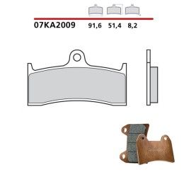 Pastiglie freno anteriori Brembo per MV Agusta Brutale 750 01-02 - Mescola primo equipaggiamento 07KA2009