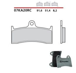 Pastiglie freno anteriori Brembo per MV Agusta Brutale 750 01-02 - Mescola RC sinterizzata Pista 07KA20RC