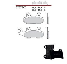 Pastiglie freno anteriori Brembo per Peugeot Geopolis 300 10-11 - Mescola primo equipaggiamento Scooter 07076
