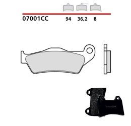 Pastiglie freno anteriori Brembo per Piaggio X9 500 Evolution 03-06 - Mescola primo equipaggiamento Scooter 07001