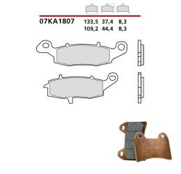 Pastiglie freno anteriori Brembo per Suzuki Gladius 650 ABS 09-14 - Mescola primo equipaggiamento 07KA1807 (Pinza destra)