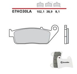 Pastiglie freno anteriori Brembo per Voge Valico 500 DSX 21-24 - Mescola LA sinterizzata Strada 07HO30LA