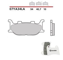 Pastiglie freno anteriori Brembo per Yamaha MT-03 660 06-14 - Mescola LA sinterizzata Strada 07YA34LA