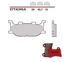 Pastiglie freno anteriori Brembo per Yamaha MT-03 660 06-14 - Mescola SA sinterizzata Strada 07YA34SA