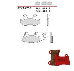 Pastiglie freno anteriori Brembo per Yamaha XTZ 750 Supertenerè 89-00 - Mescola SP sinterizzata 07YA22SP - pinza destra