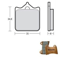 Pastiglie freno anteriori Brembo Racing per Benelli Tornado TRE 900 2003 - Mescola Z04 Extreme Racing M478Z04