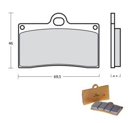 Pastiglie freno anteriori Brembo Racing per Ducati 748 SP 95-97 - Mescola Z10 Sinterizzata Racing M538Z10