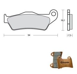 Pastiglie freno anteriori Brembo Racing per GasGas MCF 450 2021 - Mescola Z04 Extreme Racing M467Z04