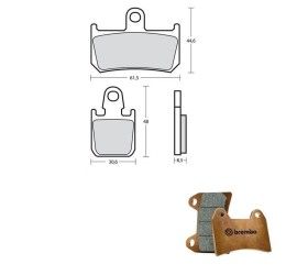 Pastiglie freno anteriori Brembo Racing per Yamaha R1 07-14 - Mescola Z04 Extreme Racing M528Z04