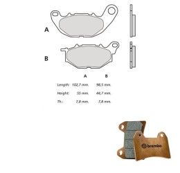 Pastiglie freno anteriori Brembo Racing per Yamaha R3 15-24 - Mescola Z04 Extreme Racing M068Z04