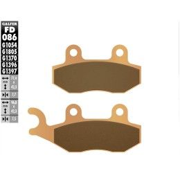 Pastiglie freno anteriori Galfer per brixton glanville 250 x 2019 - Mescola G1370 sinterizzata strada FD086G1370