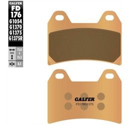 Pastiglie freno anteriori Galfer per CFMoto 800 MT Sport 2022 - Mescola G1370 sinterizzata strada FD176G1370