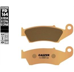 Pastiglie freno anteriori Galfer per Honda CRF 450 RX 2018 - Mescola G1396 sinterizzata offroad FD164G1396