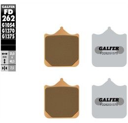 Pastiglie freno anteriori Galfer per Husqvarna SMR 450 2005 | 2011 - Mescola G1375 sinterizzata sport FD262G1375