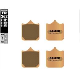 Pastiglie freno anteriori Galfer per Husqvarna SMR 510 05-06 - Mescola G1370 sinterizzata strada FD262G1370