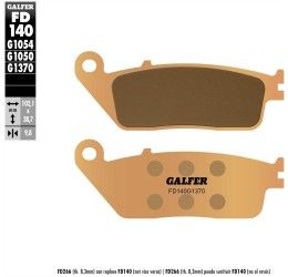 Pastiglie freno anteriori Galfer per Triumph Thruxton 900 04-08 - Mescola G1370 sinterizzata strada FD140G1370