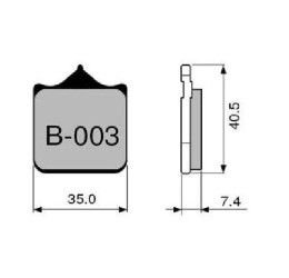 Pastiglie freno anteriori ZCOO per Benelli BN 600 14-16 - Mescola EX-C sinterizzata ceramica Pista B003 per dischi a margherita