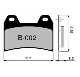 Pastiglie freno anteriori ZCOO per Benelli TRE-K 899 09-16 - Mescola EX-C sinterizzata ceramica Pista B002 per dischi a margherita