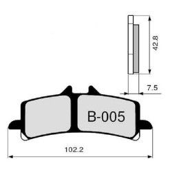 Pastiglie freno anteriori ZCOO per Ducati Monster 1200 R 16-19 - Mescola EX-C sinterizzata ceramica Pista B005 per dischi a margherita