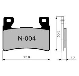 Pastiglie freno anteriori ZCOO per Honda CBR 600 F Sport 01-02 - Mescola EX sinterizzata ceramica Pista N004