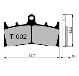 Pastiglie freno anteriori ZCOO per Kawasaki ZRX 1200 S 01-03 - Mescola EX sinterizzata ceramica Pista T002